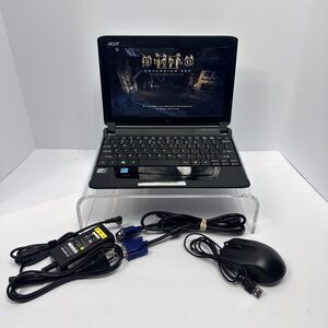 VTG Acer Aspire One Intel 1GB RAM 320GB 11” Retro Gaming Laptop Win XP Bundle